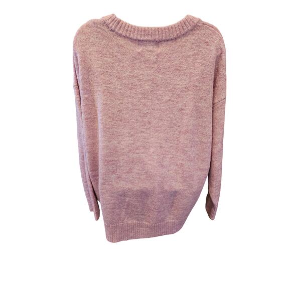 Cozy Plush Yarn Cocoon Sweater XL Slub recycled material lavander purple old nav - Picture 3 of 9